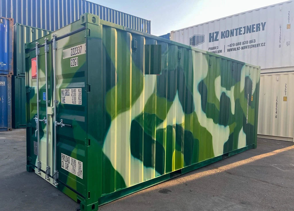 Conteneur maritime de 20 pieds – Camouflage