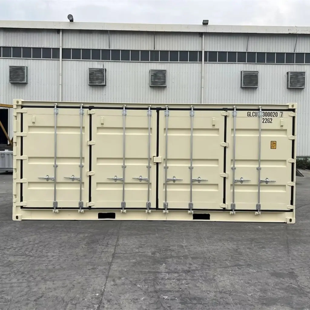Conteneur maritime beige neuf de 20 pieds à ouverture latérale