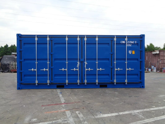 Conteneur maritime neuf de 20 pieds à ouverture latérale, bleu