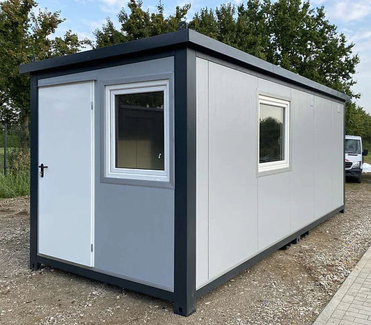 Conteneur 6×2,40 m + WC, douche et cuisine
