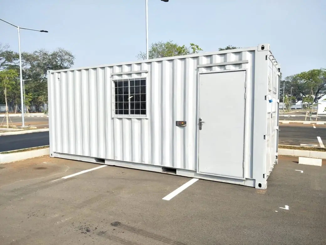 Conteneur de bureau de 20 pieds – 1 porte, 1 fenêtre