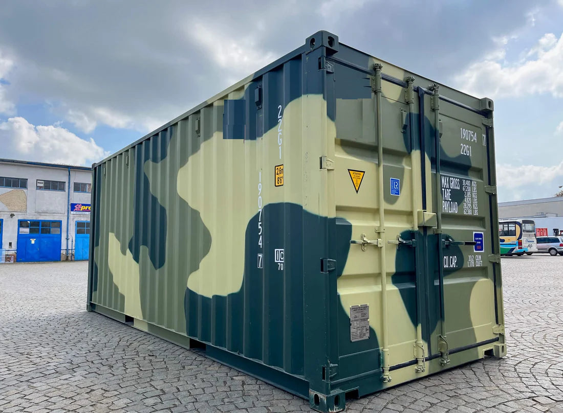 Conteneur maritime de 20 pieds – Camouflage