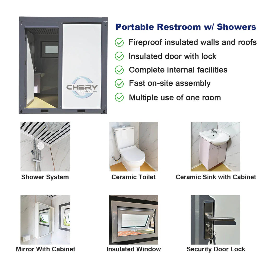 Toilettes portables avec douche