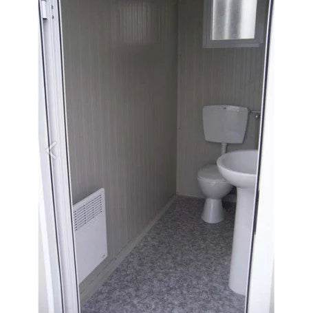 Nouveau module sanitaire PMR avec toilettes et lavabo PMR.