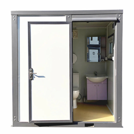 Toilettes portables avec rideau de douche