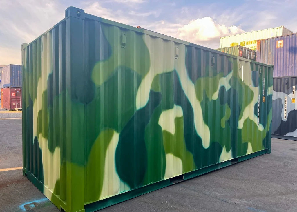 Conteneur maritime de 20 pieds – Camouflage