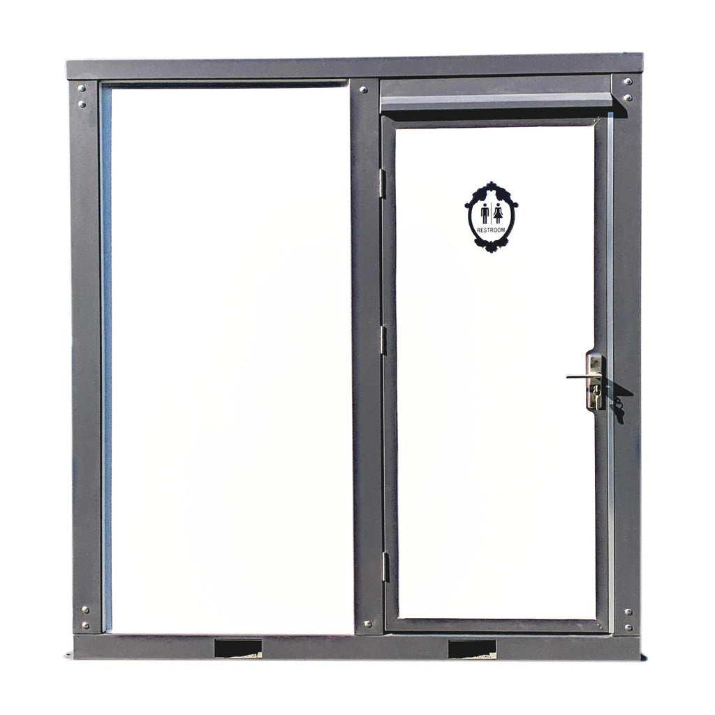 Toilettes portables avec rideau de douche