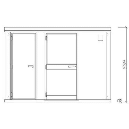 Nouveau module sanitaire PMR avec toilettes et lavabo PMR.