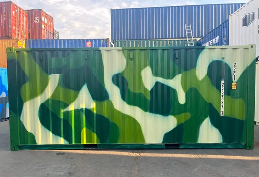 Conteneur maritime de 20 pieds – Camouflage