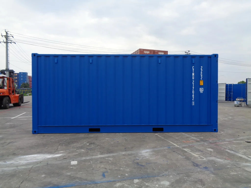 Conteneur maritime neuf de 20 pieds à ouverture latérale, bleu