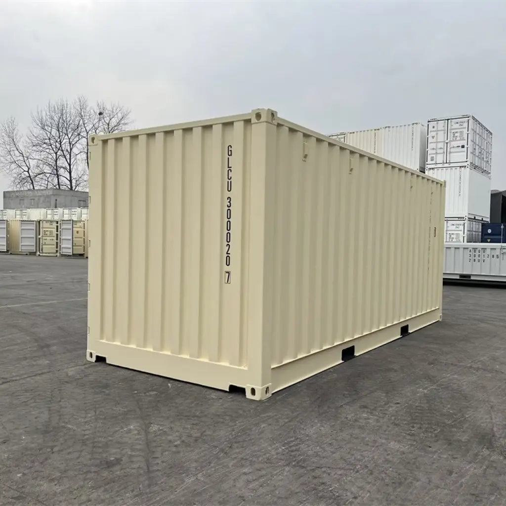 Conteneur maritime beige neuf de 20 pieds à ouverture latérale