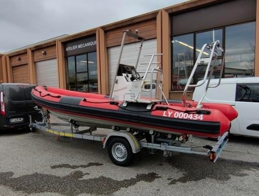 Remorque Porte Bateau Simple essieu avec Frein
