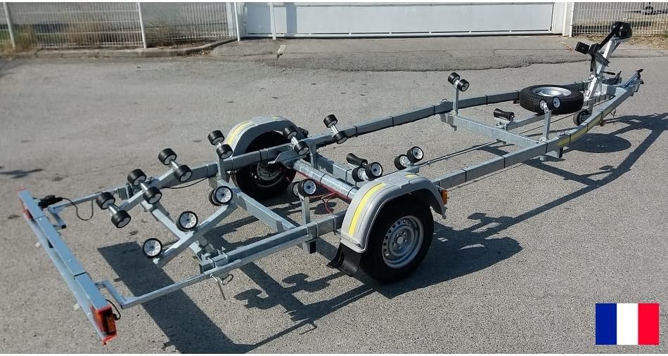 Remorque Porte Bateau Simple essieu avec Frein