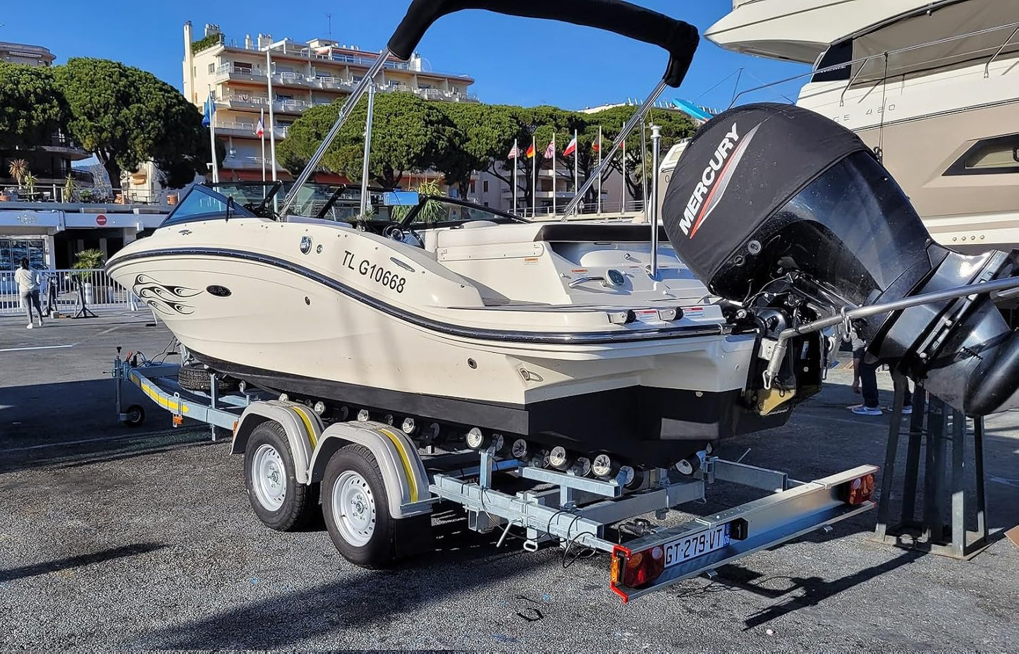 Remorque Porte Bateau Double essieu avec Frein