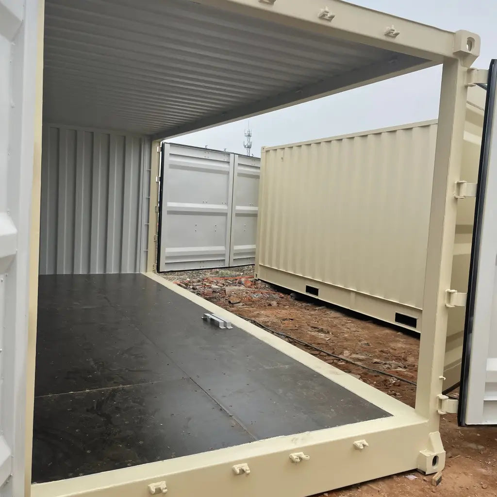 Conteneur maritime beige neuf de 20 pieds à ouverture latérale