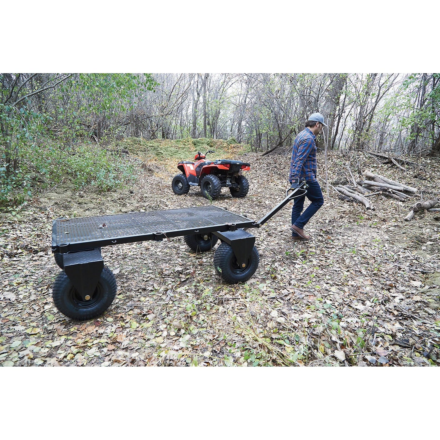 Wagon forestier 3 en 1 robuste